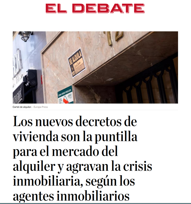 Los medios publican el análisis de COAPIMADRID - AIM sobre los decretos de vivienda